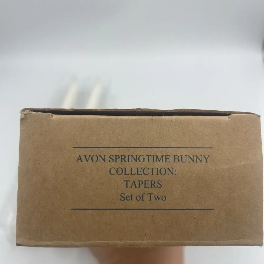 NIB Avon Springtime Easter Bunny Collection 10 inch Taper Candles